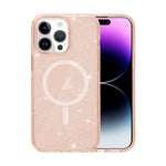 Custodia per telefono magnetica MagSafe in polvere glitterata stile Terminator, For iPhone 16, For iPhone 15 Pro Max, For iPhone 15 Pro, For iPhone 15 Plus