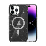 Custodia per telefono magnetica MagSafe in polvere glitterata stile Terminator, For iPhone 16, For iPhone 15 Pro Max, For iPhone 15 Pro, For iPhone 15 Plus