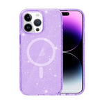 Custodia per telefono magnetica MagSafe in polvere glitterata stile Terminator, For iPhone 16, For iPhone 15 Pro Max, For iPhone 15 Pro, For iPhone 15 Plus