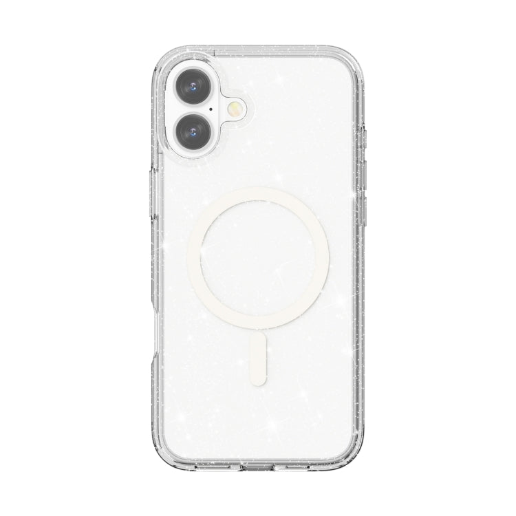 Custodia per telefono magnetica MagSafe in polvere glitterata stile Terminator, For iPhone 16, For iPhone 15 Pro Max, For iPhone 15 Pro, For iPhone 15 Plus