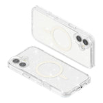 Custodia per telefono magnetica MagSafe in polvere glitterata stile Terminator, For iPhone 16, For iPhone 15 Pro Max, For iPhone 15 Pro, For iPhone 15 Plus
