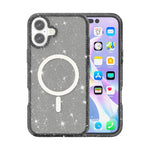 Custodia per telefono magnetica MagSafe in polvere glitterata stile Terminator, For iPhone 16, For iPhone 15 Pro Max, For iPhone 15 Pro, For iPhone 15 Plus