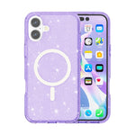 Custodia per telefono magnetica MagSafe in polvere glitterata stile Terminator, For iPhone 16, For iPhone 15 Pro Max, For iPhone 15 Pro, For iPhone 15 Plus