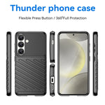 Custodia per telefono in TPU antiurto Thunderbolt, For Samsung Galaxy S25 5G, For Samsung Galaxy S25+ 5G, For Samsung Galaxy S25 Ultra 5G, For Samsung Galaxy S24 Ultra 5G, For Samsung Galaxy S24+ 5G, For Samsung Galaxy S24 5G, For Samsung Galaxy S23 FE 5G