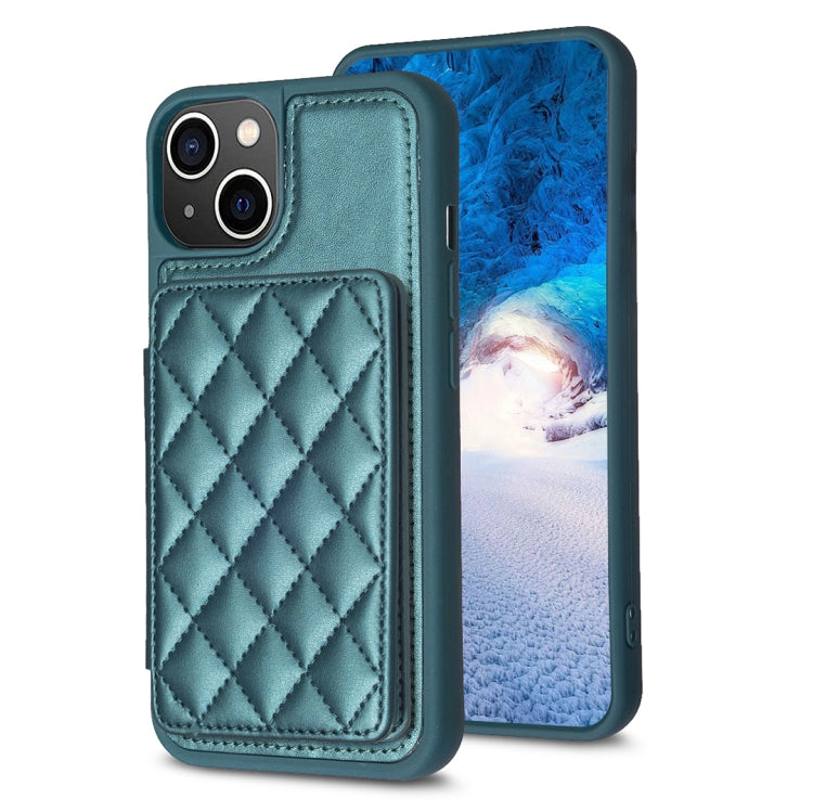 BF25 Custodia per telefono con porta carte di credito quadrato scozzese, For iPhone 14 Plus, For iPhone 15 Pro Max, For iPhone 14 / 13