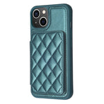 BF25 Custodia per telefono con porta carte di credito quadrato scozzese, For iPhone 14 Plus, For iPhone 15 Pro Max, For iPhone 14 / 13