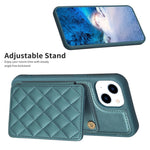 BF25 Custodia per telefono con porta carte di credito quadrato scozzese, For iPhone 14 Plus, For iPhone 15 Pro Max, For iPhone 14 / 13