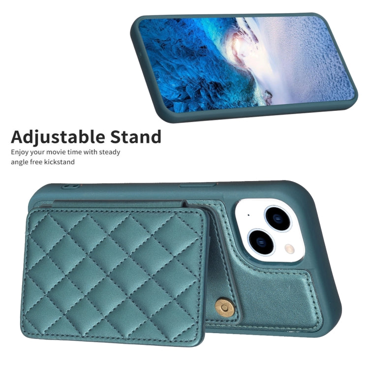 BF25 Custodia per telefono con porta carte di credito quadrato scozzese, For iPhone 14 Plus, For iPhone 15 Pro Max, For iPhone 14 / 13