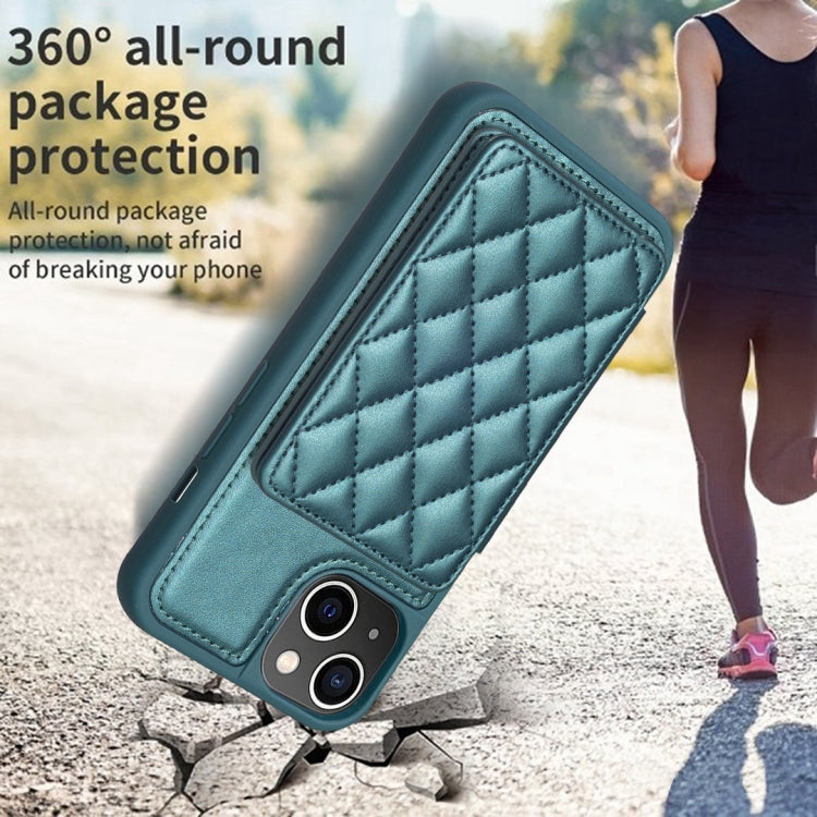 BF25 Custodia per telefono con porta carte di credito quadrato scozzese, For iPhone 14 Plus, For iPhone 15 Pro Max, For iPhone 14 / 13