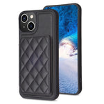 BF25 Custodia per telefono con porta carte di credito quadrato scozzese, For iPhone 14 Plus, For iPhone 15 Pro Max, For iPhone 14 / 13