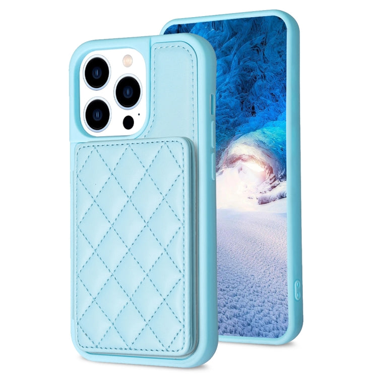 BF25 Custodia per telefono con porta carte di credito quadrato scozzese, For iPhone 13 Pro Max, For iPhone 13 Pro, For iPhone 12 / 12 Pro