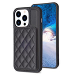 BF25 Custodia per telefono con porta carte di credito quadrato scozzese, For iPhone 13 Pro Max, For iPhone 13 Pro, For iPhone 12 / 12 Pro