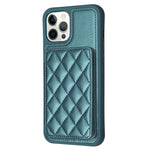 BF25 Custodia per telefono con porta carte di credito quadrato scozzese, For iPhone 12 Pro Max, For iPhone 11 Pro Max, For iPhone 11