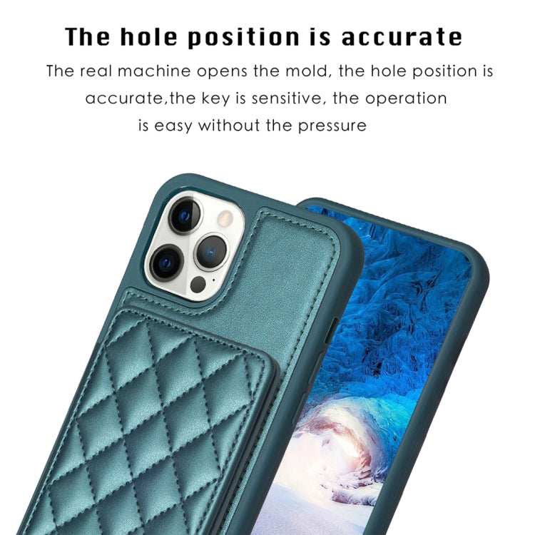 BF25 Custodia per telefono con porta carte di credito quadrato scozzese, For iPhone 12 Pro Max, For iPhone 11 Pro Max, For iPhone 11
