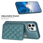 BF25 Custodia per telefono con porta carte di credito quadrato scozzese, For iPhone 12 Pro Max, For iPhone 11 Pro Max, For iPhone 11