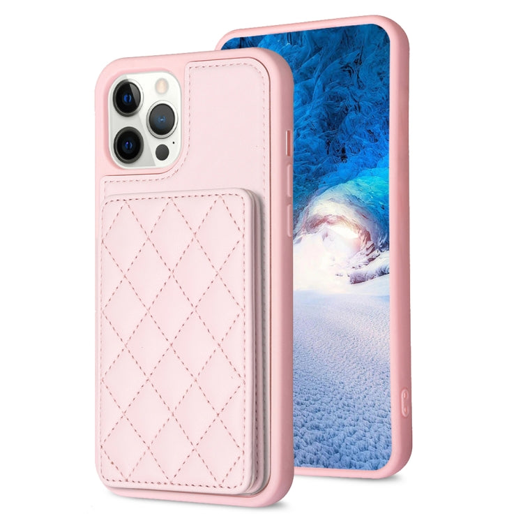BF25 Custodia per telefono con porta carte di credito quadrato scozzese, For iPhone 12 Pro Max, For iPhone 11 Pro Max, For iPhone 11
