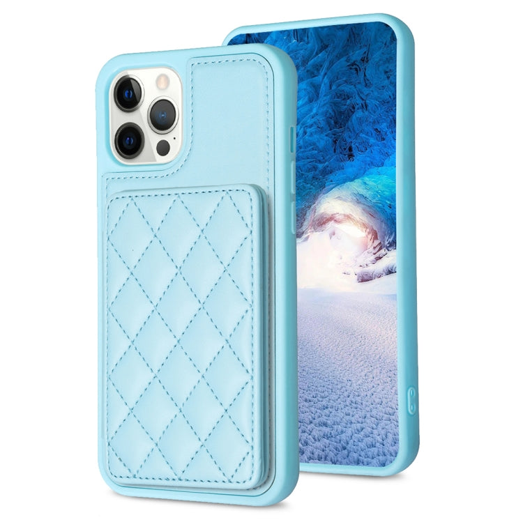 BF25 Custodia per telefono con porta carte di credito quadrato scozzese, For iPhone 12 Pro Max, For iPhone 11 Pro Max, For iPhone 11