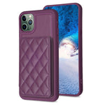 BF25 Custodia per telefono con porta carte di credito quadrato scozzese, For iPhone 12 Pro Max, For iPhone 11 Pro Max, For iPhone 11