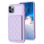 BF25 Custodia per telefono con porta carte di credito quadrato scozzese, For iPhone 12 Pro Max, For iPhone 11 Pro Max, For iPhone 11