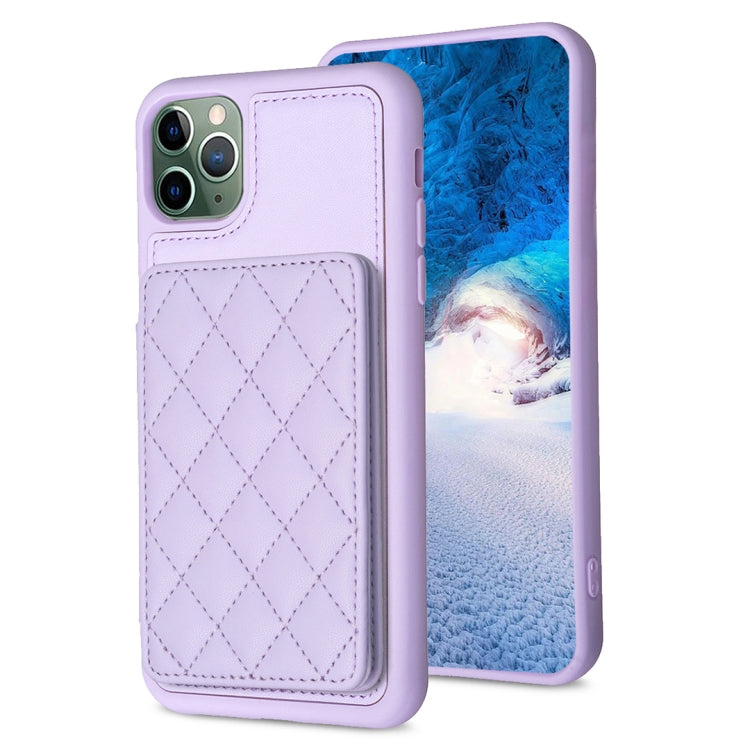 BF25 Custodia per telefono con porta carte di credito quadrato scozzese, For iPhone 12 Pro Max, For iPhone 11 Pro Max, For iPhone 11