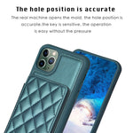 BF25 Custodia per telefono con porta carte di credito quadrato scozzese, For iPhone 11 Pro, For iPhone X / XS, For iPhone XR