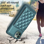 BF25 Custodia per telefono con porta carte di credito quadrato scozzese, For iPhone 11 Pro, For iPhone X / XS, For iPhone XR