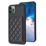 BF25 Custodia per telefono con porta carte di credito quadrato scozzese, For iPhone 11 Pro, For iPhone X / XS, For iPhone XR