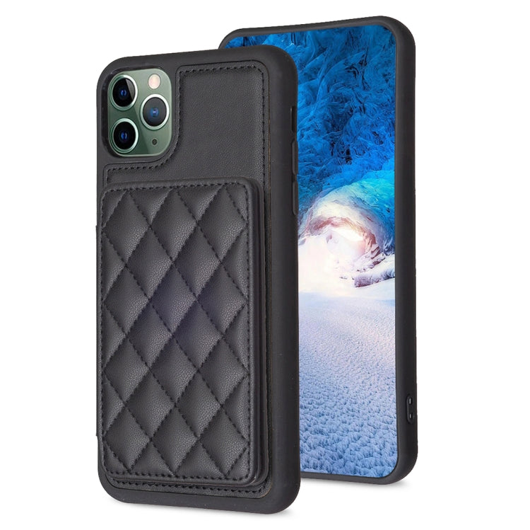 BF25 Custodia per telefono con porta carte di credito quadrato scozzese, For iPhone 11 Pro, For iPhone X / XS, For iPhone XR