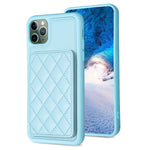BF25 Custodia per telefono con porta carte di credito quadrato scozzese, For iPhone 11 Pro, For iPhone X / XS, For iPhone XR
