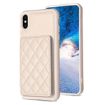 BF25 Custodia per telefono con porta carte di credito quadrato scozzese, For iPhone 11 Pro, For iPhone X / XS, For iPhone XR