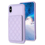 BF25 Custodia per telefono con porta carte di credito quadrato scozzese, For iPhone 11 Pro, For iPhone X / XS, For iPhone XR