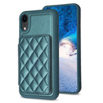 BF25 Custodia per telefono con porta carte di credito quadrato scozzese, For iPhone 11 Pro, For iPhone X / XS, For iPhone XR