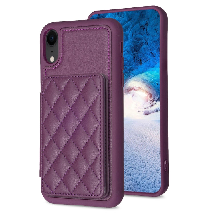 BF25 Custodia per telefono con porta carte di credito quadrato scozzese, For iPhone 11 Pro, For iPhone X / XS, For iPhone XR