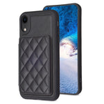 BF25 Custodia per telefono con porta carte di credito quadrato scozzese, For iPhone 11 Pro, For iPhone X / XS, For iPhone XR