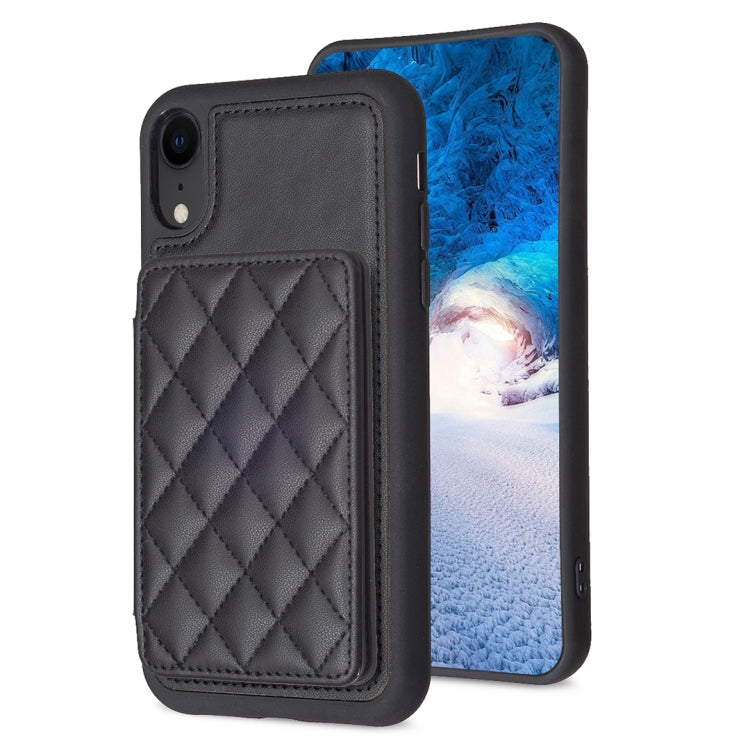 BF25 Custodia per telefono con porta carte di credito quadrato scozzese, For iPhone 11 Pro, For iPhone X / XS, For iPhone XR