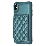 BF25 Custodia per telefono con porta carte di credito quadrato scozzese, For iPhone XS Max, For iPhone 8 Plus / 7 Plus