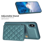 BF25 Custodia per telefono con porta carte di credito quadrato scozzese, For iPhone XS Max, For iPhone 8 Plus / 7 Plus
