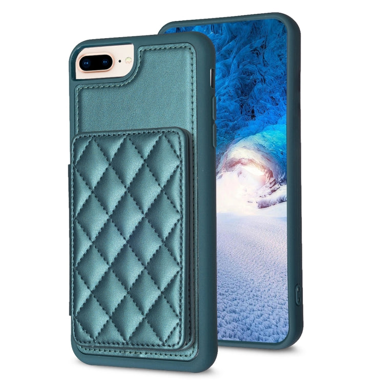 BF25 Custodia per telefono con porta carte di credito quadrato scozzese, For iPhone XS Max, For iPhone 8 Plus / 7 Plus