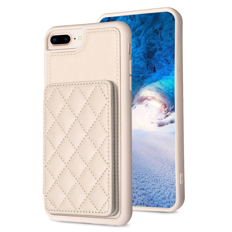 BF25 Custodia per telefono con porta carte di credito quadrato scozzese, For iPhone XS Max, For iPhone 8 Plus / 7 Plus