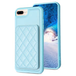 BF25 Custodia per telefono con porta carte di credito quadrato scozzese, For iPhone XS Max, For iPhone 8 Plus / 7 Plus