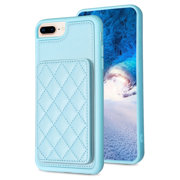 BF25 Custodia per telefono con porta carte di credito quadrato scozzese, For iPhone XS Max, For iPhone 8 Plus / 7 Plus