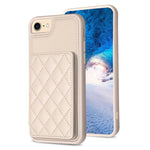 BF25 Custodia per telefono con porta carte di credito quadrato scozzese, For iPhone 14 Pro Max, For iPhone 15, For iPhone SE 2022 / 2020 / 8 / 7