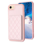 BF25 Custodia per telefono con porta carte di credito quadrato scozzese, For iPhone 14 Pro Max, For iPhone 15, For iPhone SE 2022 / 2020 / 8 / 7