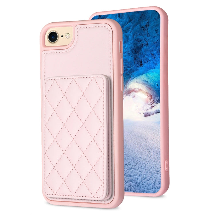 BF25 Custodia per telefono con porta carte di credito quadrato scozzese, For iPhone 14 Pro Max, For iPhone 15, For iPhone SE 2022 / 2020 / 8 / 7