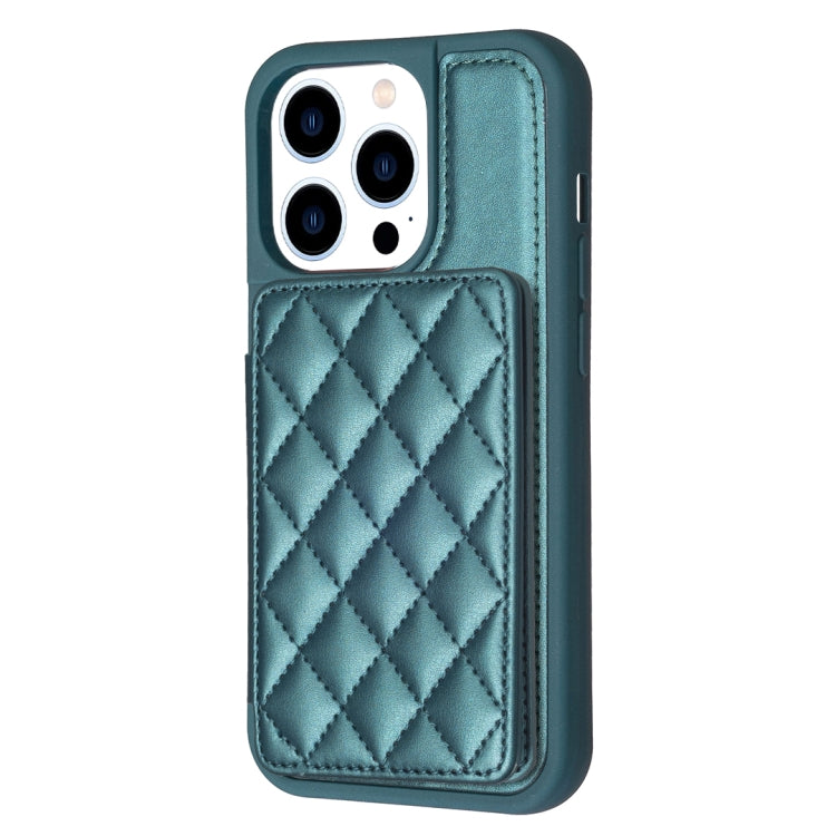 BF25 Custodia per telefono con porta carte di credito quadrato scozzese, For iPhone 15 Pro, For iPhone 14 Pro, For iPhone 15 Plus