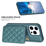 BF25 Custodia per telefono con porta carte di credito quadrato scozzese, For iPhone 15 Pro, For iPhone 14 Pro, For iPhone 15 Plus