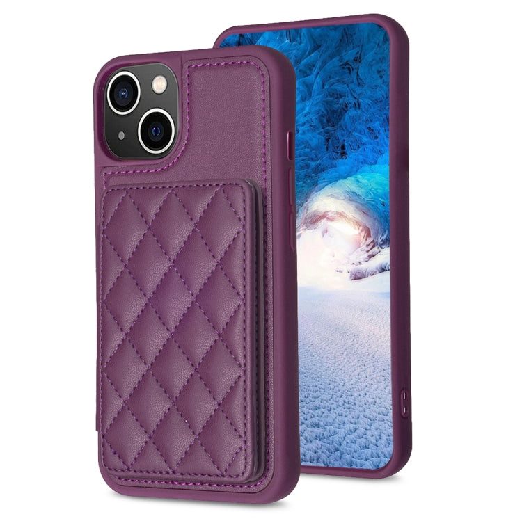 BF25 Custodia per telefono con porta carte di credito quadrato scozzese, For iPhone 15 Pro, For iPhone 14 Pro, For iPhone 15 Plus
