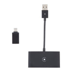 Adattatore Carplay USB + USB-C / Type-C da cablato a wireless per iPhone, Black Rectangle
