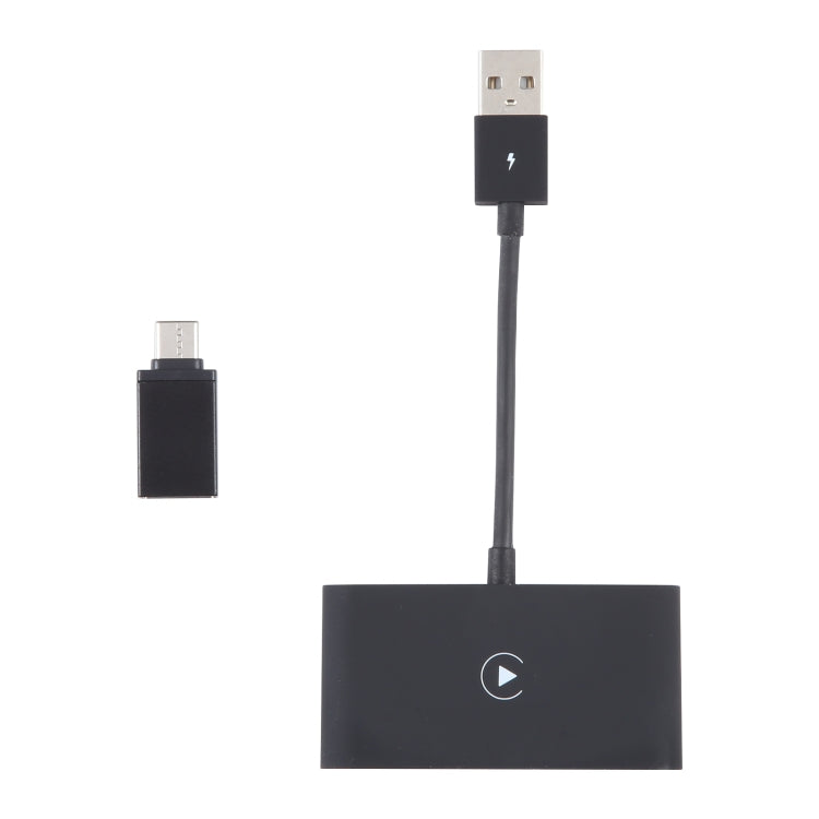 Adattatore Carplay USB + USB-C / Type-C da cablato a wireless per iPhone, Black Rectangle