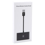 Adattatore Carplay USB + USB-C / Type-C da cablato a wireless per iPhone, Black Rectangle